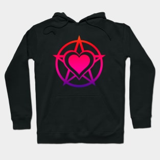 Rainbow Pagan Heart Cheeky Witch® Hoodie